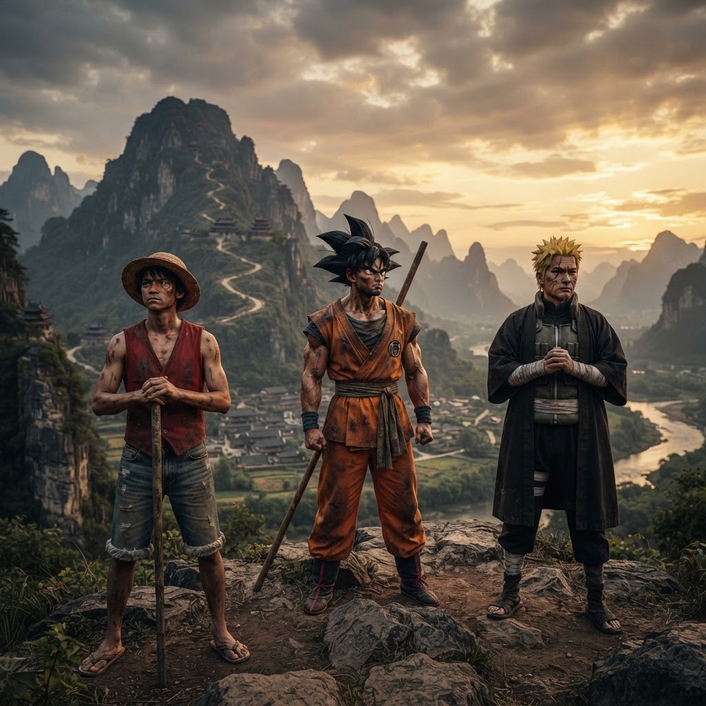 Mistrzowie w Naruto, Dragon Ball i One Piece